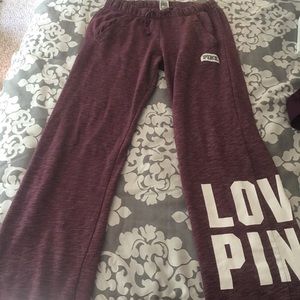 Victoria’s Secret PINK Burgundy Sweatpants